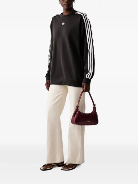 Hanorac Adidas cu dungi cu imagine plasă negru