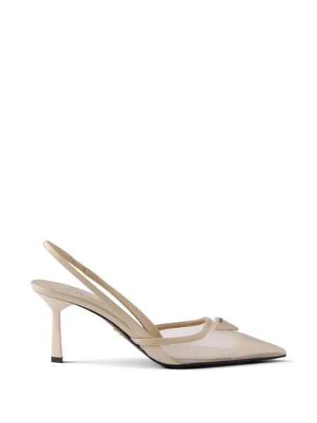 Pantofi cu toc Prada plasă slingback