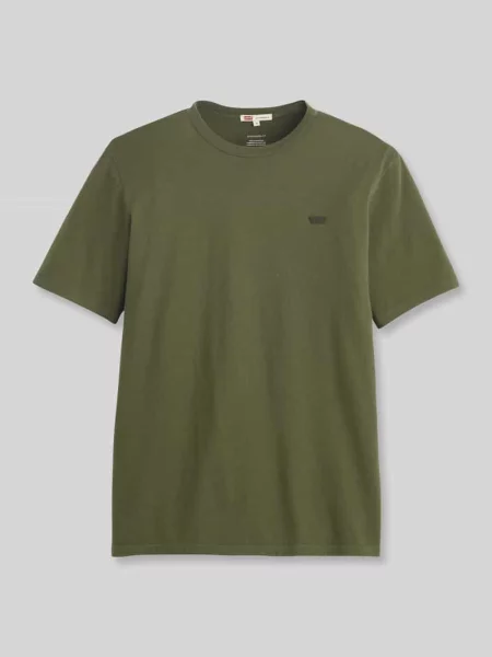 T-shirt o kroju regular fit z czystej bawełny Levi's oliwkowa