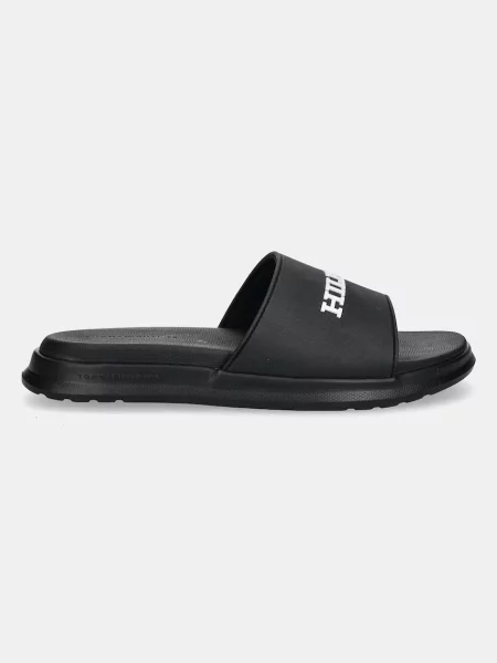 Natikači Tommy Hilfiger DUAL DENSITY HILFIGER POOL SLIDE črna