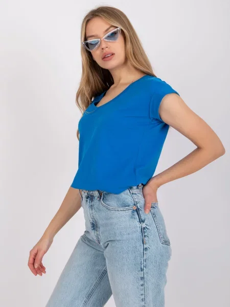 Tricou Fashionhunters albastru