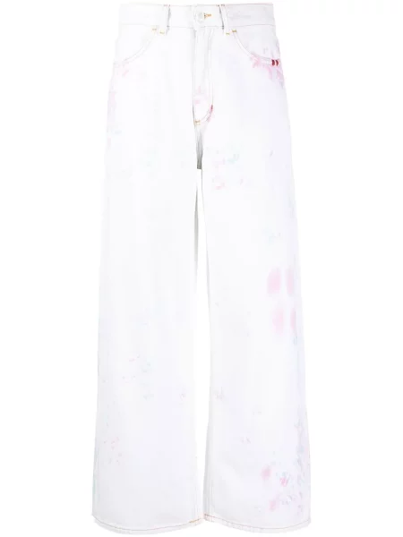 Tie dye szerokie spodnie Amish niebieskie