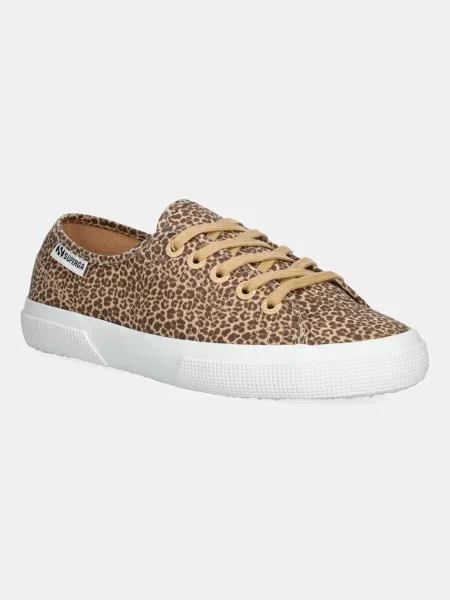 Tenisky Superga MICRO LEOPARD PRINT LEGGE hnědá