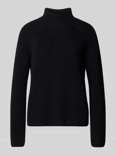 Sweter z dzianiny o kroju regular fit z czystej bawełny Marc O'polo czarny