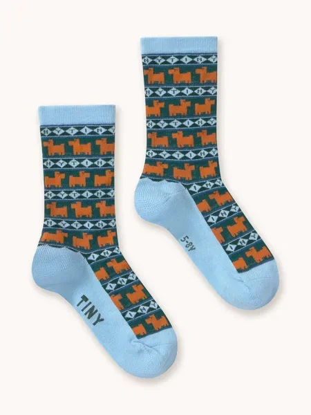 Tinycottons ponožky detské TINY DOGS MEDIUM SOCKS modrá