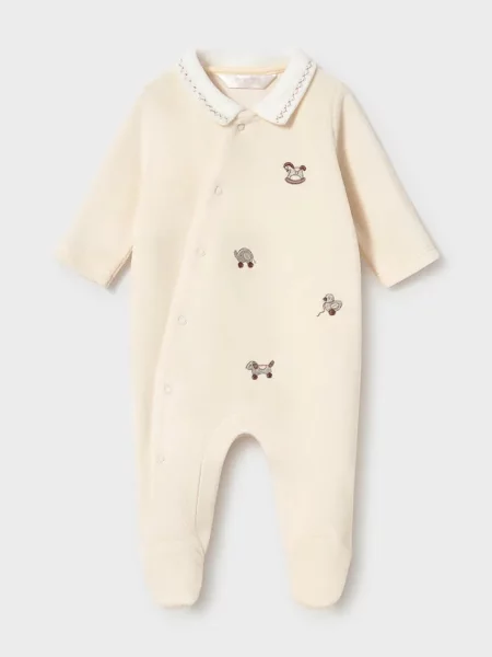 Mayoral Newborn kombinezon za bebe s pamukom bež
