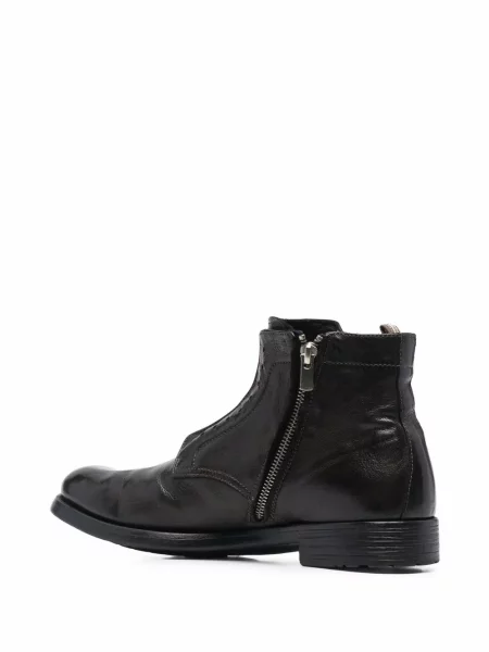 Кожени slip-on боти Officine Creative кафяво