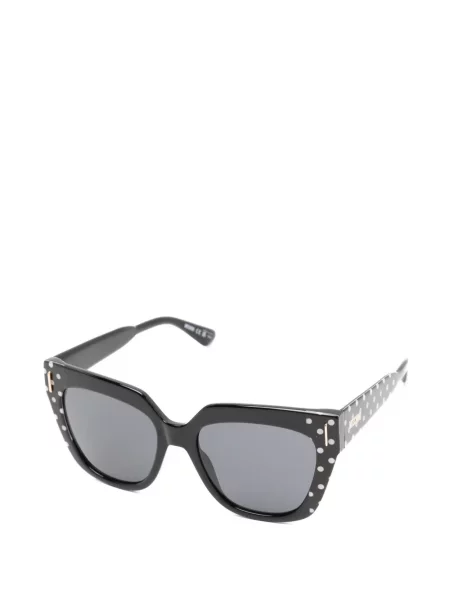 Ochelari de soare ochi de pisică Moschino Eyewear cu buline negru