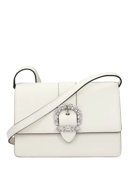 Body Jimmy Choo din piele cu cataramă alb