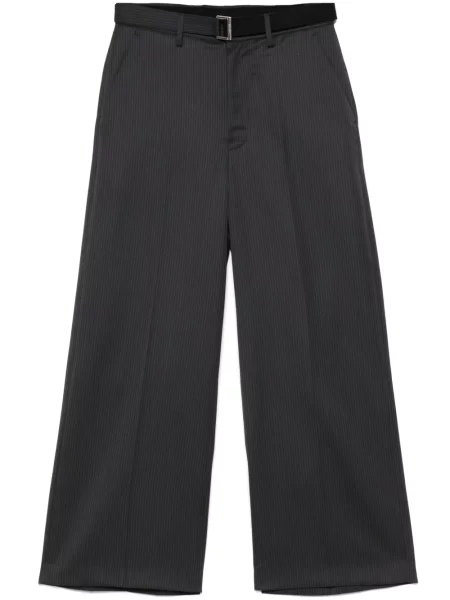 Pantaloni Sacai cu dungi gri