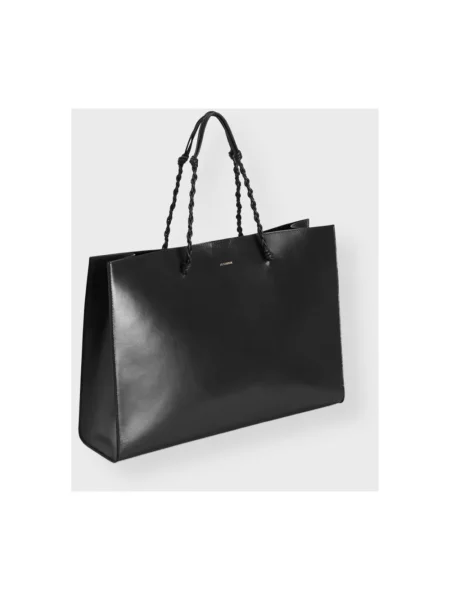 Shopperka Jil Sander skórzana niebieska