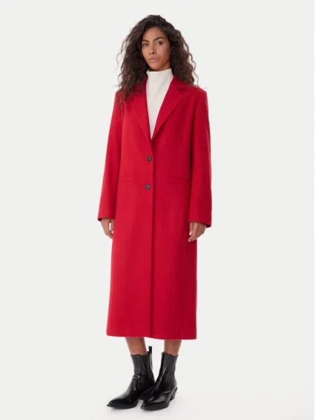 HUGO Volneni plašč Mojeni rdeča