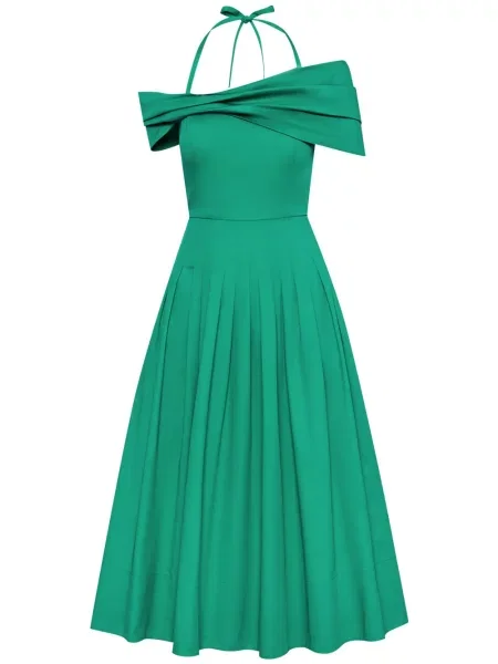 Rochie midi Oscar De La Renta până la genunchi de costum verde