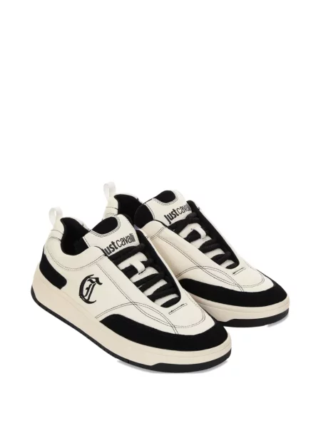 Sneakerși Just Cavalli din piele alb