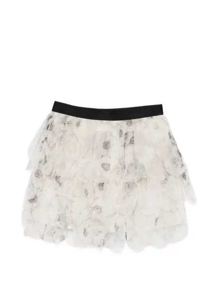 Mini fusta mini Max Mara cu volane mini gri