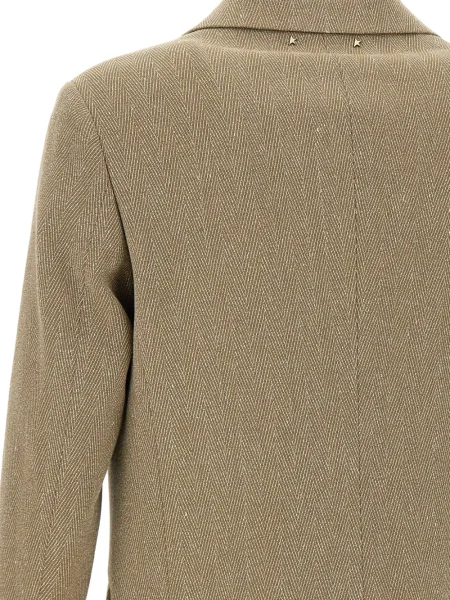 Sacou Golden Goose cu model herringbone auriu