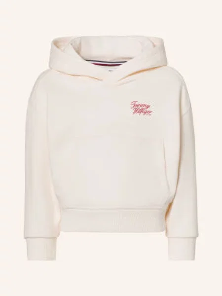 Tommy Hilfiger Mikina S Kapucí / červená bílá