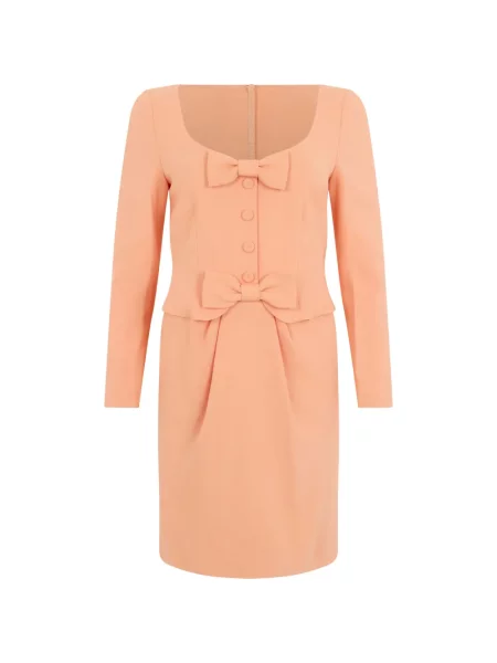 Lung rochie mini Moschino cu funde portocaliu