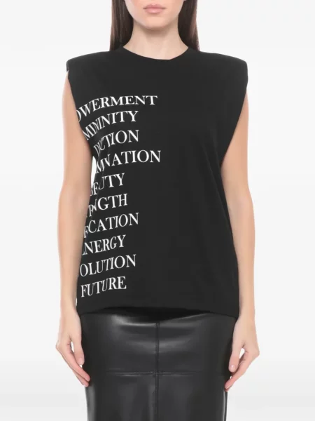 Top Elisabetta Franchi cu imagine negru