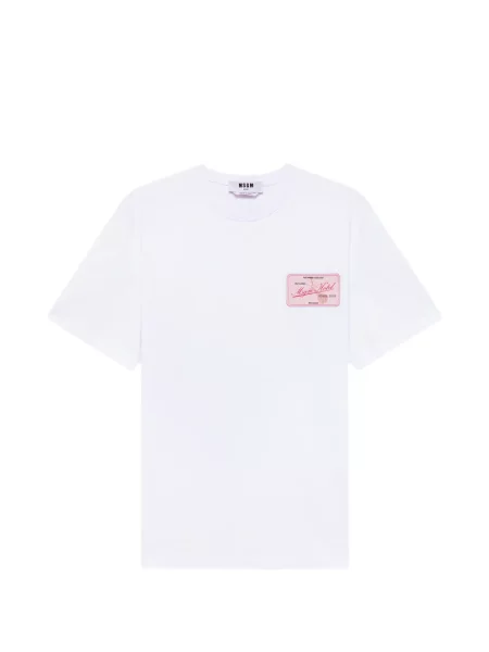 Tricou Msgm cu autograf alb