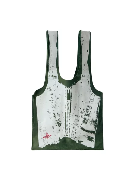 Shopperka Vivienne Westwood z nadrukiem zielona