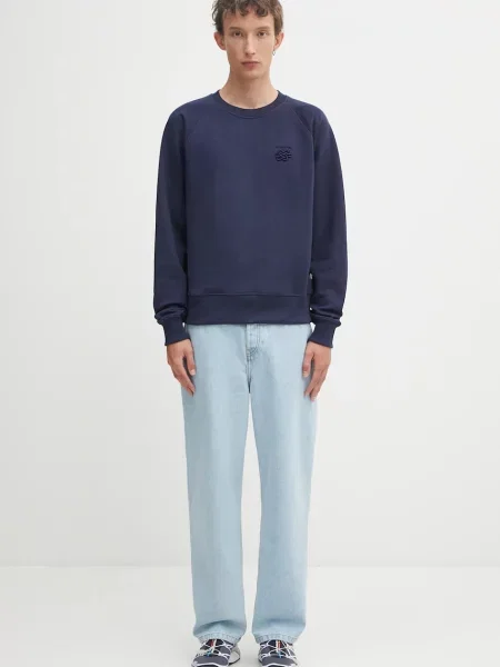 Кофта Filling Pieces Embroidered Knot однотонна синій