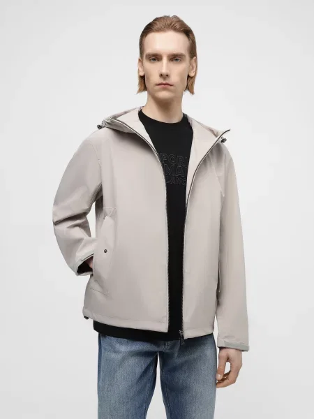 Emporio Armani Демісезонна куртка Поліестер/еластан бежевий