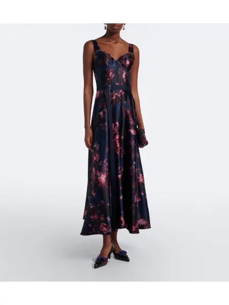 Cu centură rochie Erdem cu model floral