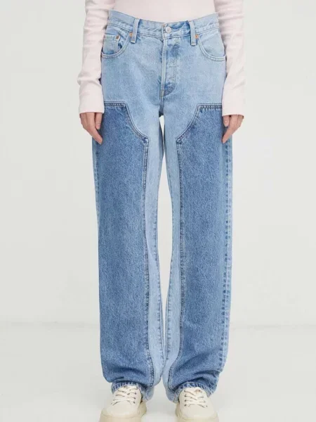 Дънки Levi's с висока талия синьо