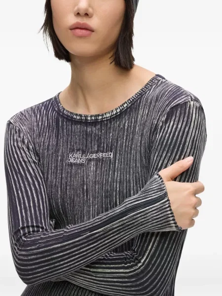 Костюм дънкова рокля Karl Lagerfeld Jeans до коляното черно
