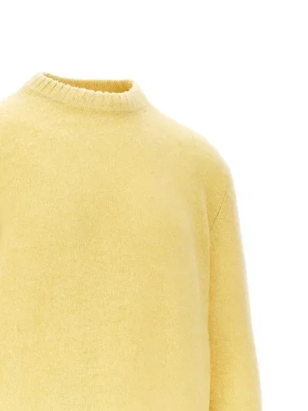 Кашмирен пуловер Piacenza Cashmere с кръгло деколте жълто