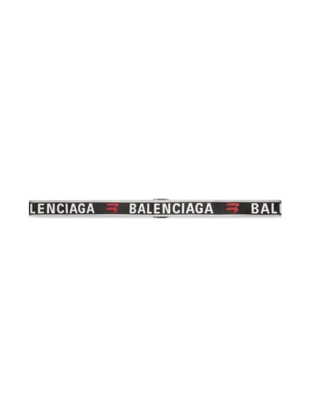Liesas diržas Balenciaga su autografu pilka