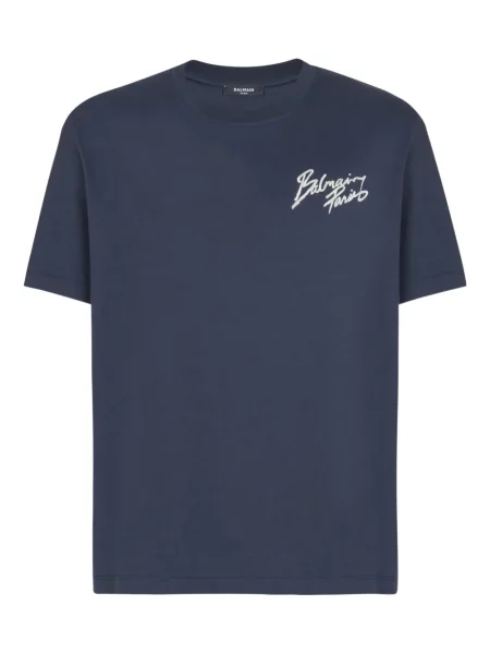 Tricou Balmain cu imagine albastru