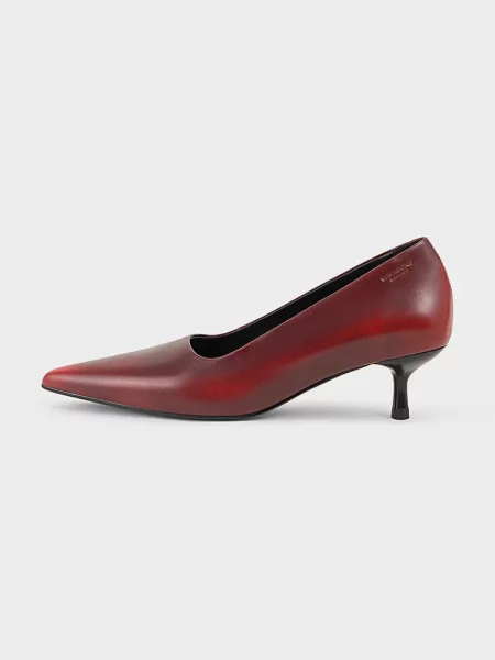 Кожени обувки с тънък Vagabond Shoemakers LYKKE червено