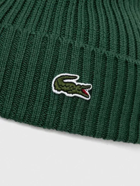 Czapka zimowa Lacoste green zielona