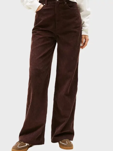 Вельветовые брюки Tommy Jeans коричневые