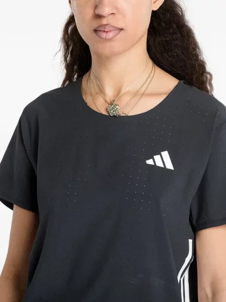 Шапка с козирки Adidas на райета с принт перфорация черно