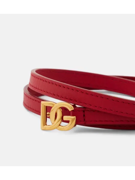 Cu centură curea Dolce&gabbana din piele roșu