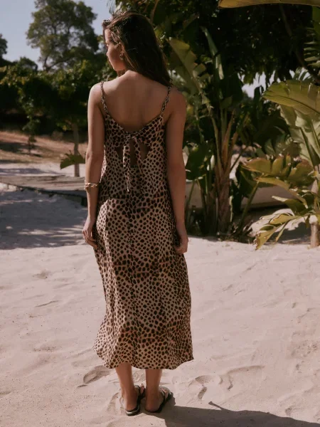 Next Rochie brocart / mokka / închis maro