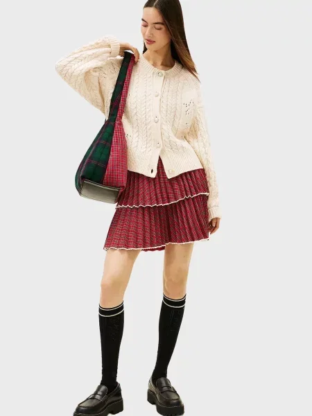 Шерстяной кардиган Tommy Jeans белый