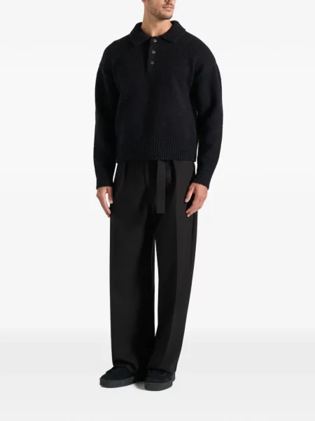 Μάλλινο polo Manière De Voir μαύρο