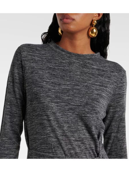 Rochie midi Marant Etoile până la genunchi de costum gri