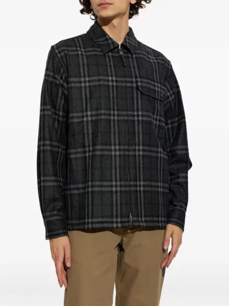 Μάλλινο καρό πουκάμισο Burberry γκρι