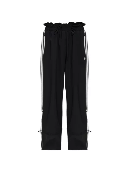 Pantaloni Adidas cu broderie cu dungi alergare negru