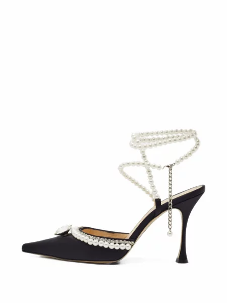 Papuci tip mules Mach & Mach negru