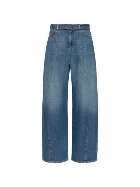Cu centură blugi cu picior larg Weekend Max Mara albastru