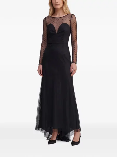Rochie maxi Marco Gabrielli Atelier cu buline negru