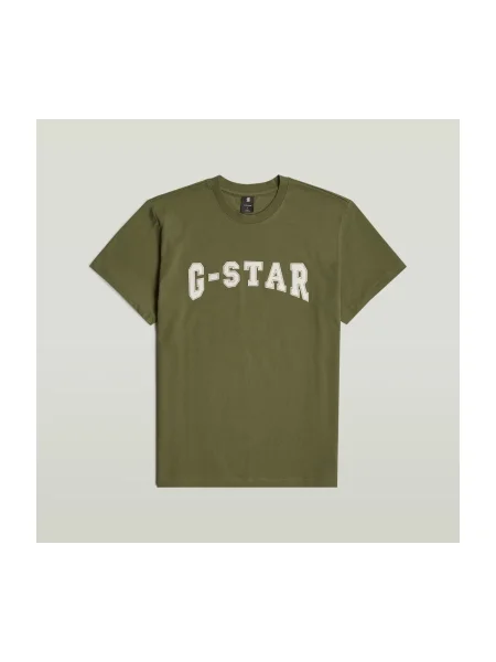 Filc póló G-star Raw autogrammal zöld