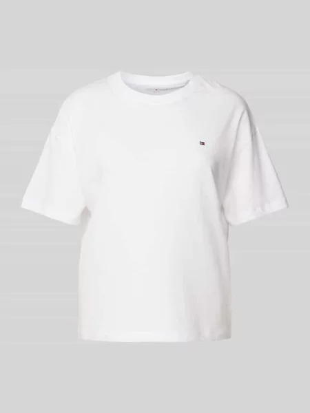 Góra od piżamy o kroju relaxed fit z czystej bawełny Tommy Hilfiger biała