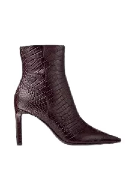 Buty do kostki Jimmy Choo skórzane brązowe